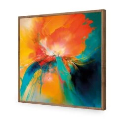 Floral Flame I -WALL ART DESGIN SALE floral flame i acrylic glass no border natural frame 37x37cm 107240