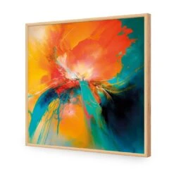 Floral Flame I -WALL ART DESGIN SALE floral flame i acrylic glass no border oak frame 37x37cm 907774