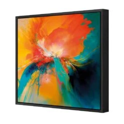Floral Flame I -WALL ART DESGIN SALE floral flame i canvas black floating frame 37x37cm 496544