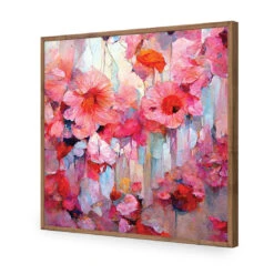 Flower Pop -WALL ART DESGIN SALE flower pop acrylic glass no border natural frame 37x37cm 364491
