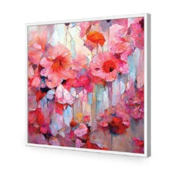 Flower Pop -WALL ART DESGIN SALE flower pop acrylic glass no border white frame 37x37cm 792866