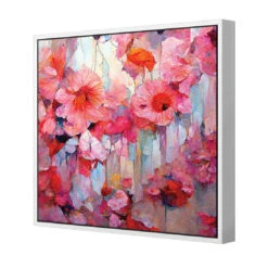 Flower Pop -WALL ART DESGIN SALE flower pop canvas white floating frame 37x37cm 379925