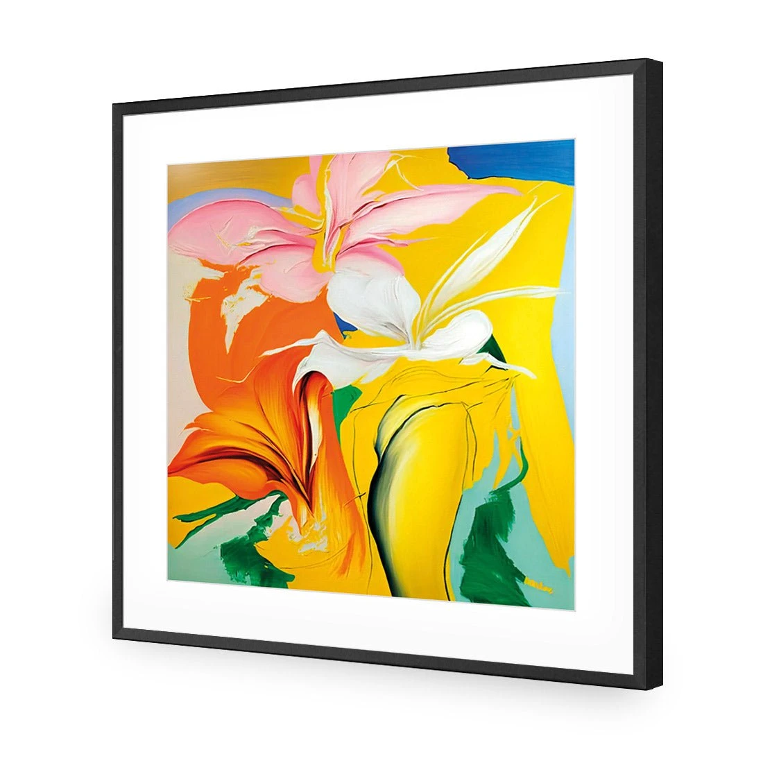 Flower Pour Flower Pour -WALL ART DESGIN SALE flower pour acrylic glass with border black frame 37x37cm 863401 c2dbdbb9 390a 481d a02f 43318adabea0