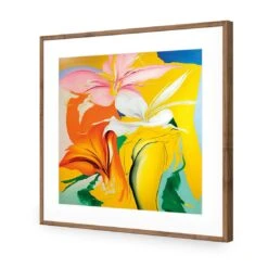 Flower Pour 13 Flower Pour -WALL ART DESGIN SALE flower pour acrylic glass with border natural frame 37x37cm 200636 ceabeb2b 3e07 4b56 90ec 2f4328f620c2