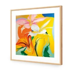 Flower Pour 12 Flower Pour -WALL ART DESGIN SALE flower pour acrylic glass with border oak frame 37x37cm 147302 d840f9eb 4cd6 4d3a 82a4 59d7dbedd3f9