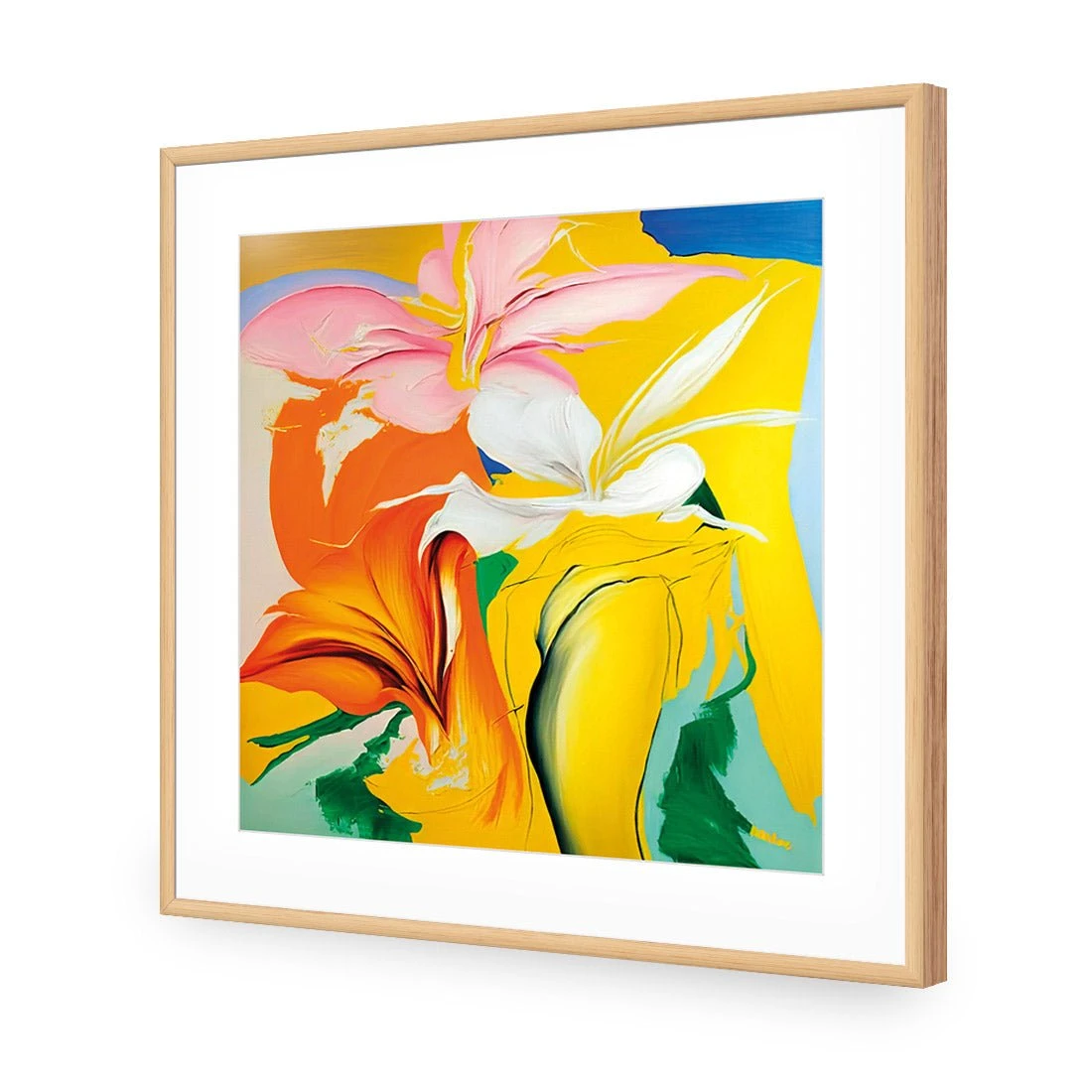 Flower Pour Flower Pour -WALL ART DESGIN SALE flower pour acrylic glass with border oak frame 37x37cm 147302 d840f9eb 4cd6 4d3a 82a4 59d7dbedd3f9