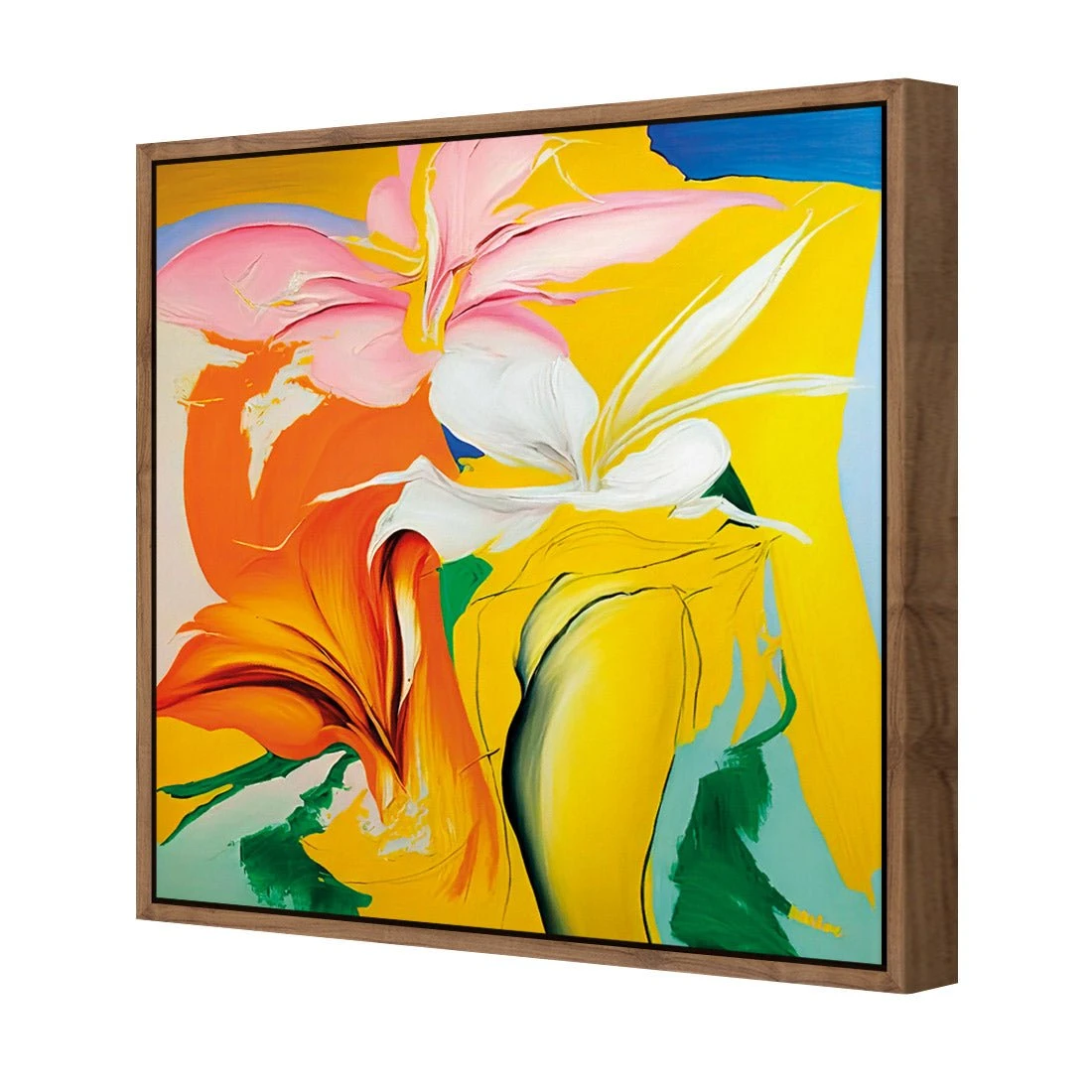 Flower Pour Flower Pour -WALL ART DESGIN SALE flower pour canvas natural floating frame 37x37cm 364670 aae48a37 dcfa 447e ad83 76bcc31d5523