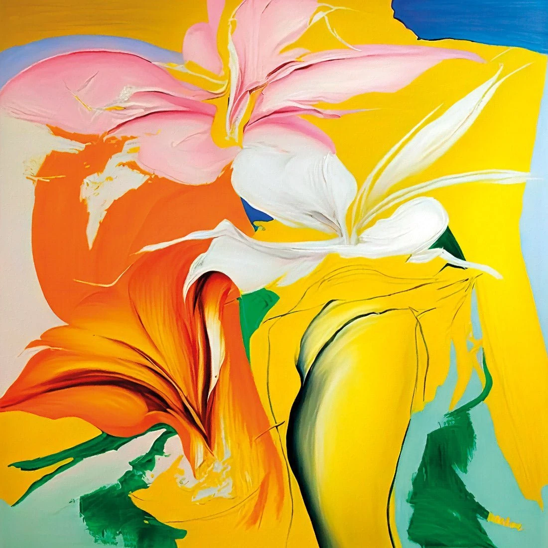 Flower Pour Flower Pour -WALL ART DESGIN SALE flower pour canvas stretched canvas 37x37cm 986305