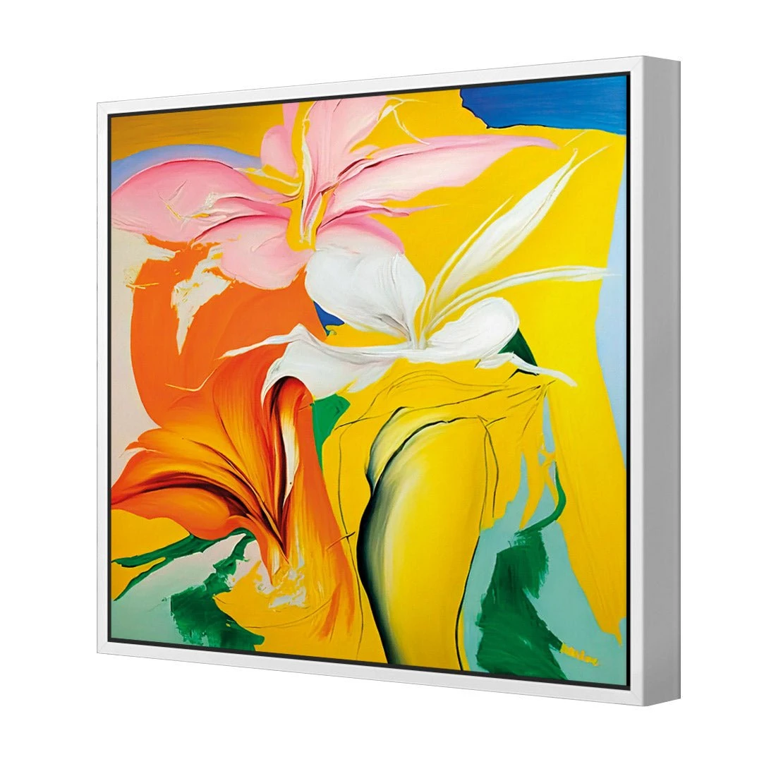 Flower Pour Flower Pour -WALL ART DESGIN SALE flower pour canvas white floating frame 37x37cm 940550 74b6e6e9 677a 461b b285 868342a7999a