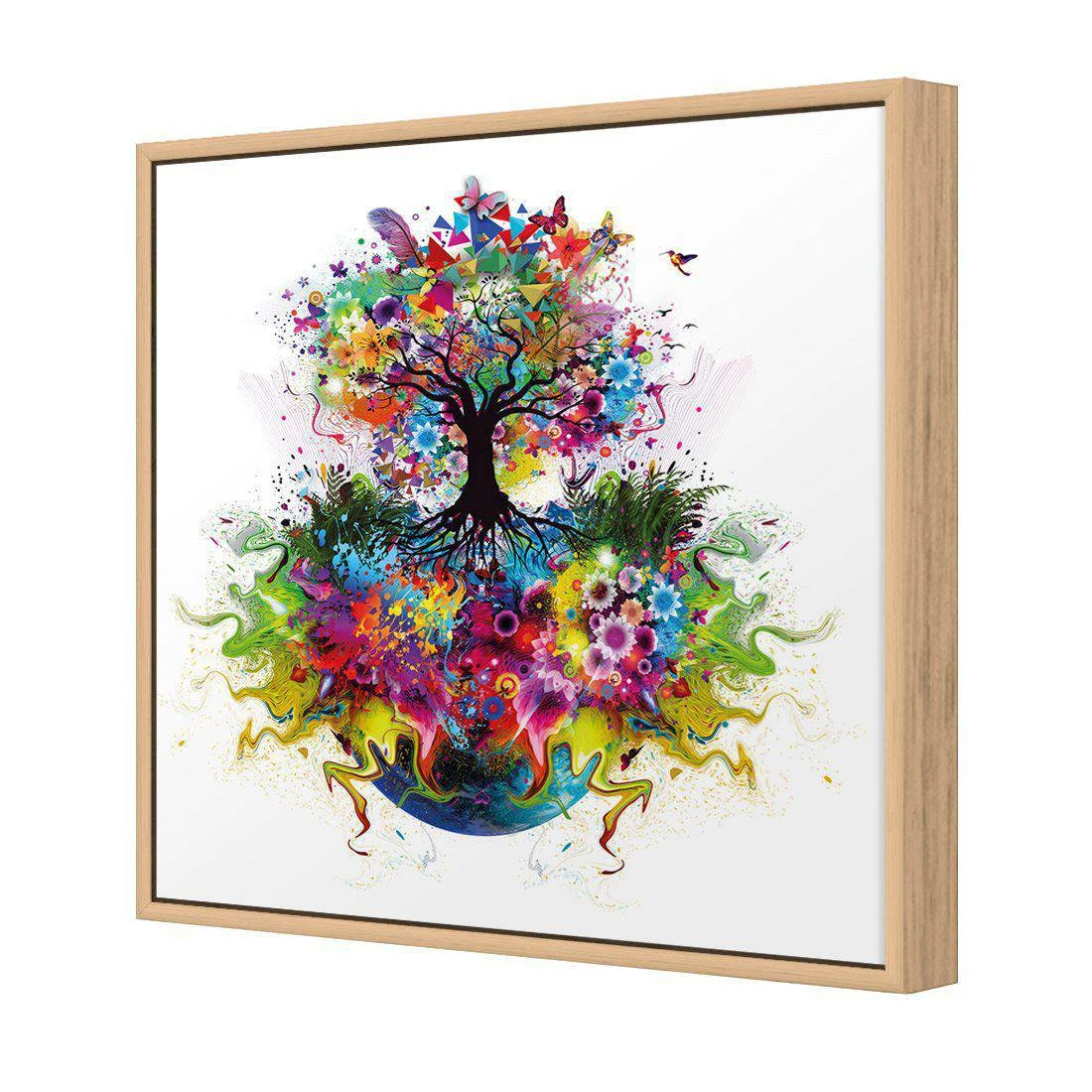 Flower Power Canvas Art Flower Power Canvas Art -WALL ART DESGIN SALE flower power canvas art 30x30cm oak frame 239178