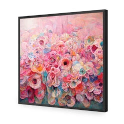 Flower Rain -WALL ART DESGIN SALE flower rain acrylic glass no border black frame 37x37cm 414506