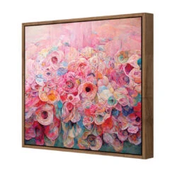 Flower Rain -WALL ART DESGIN SALE flower rain canvas natural floating frame 37x37cm 488647