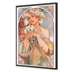 Flowers By Alphonse Mucha 16 Flowers By Alphonse Mucha -WALL ART DESGIN SALE flowers by alphonse mucha acrylic glass no border black frame 45x30cm 412606