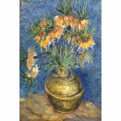 Flowers In Copper Vase By Van Gogh Canvas Art
