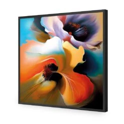 Flowing Flowers I -WALL ART DESGIN SALE flowing flowers i acrylic glass no border black frame 37x37cm 954106