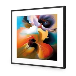 Flowing Flowers I -WALL ART DESGIN SALE flowing flowers i acrylic glass with border black frame 37x37cm 997839