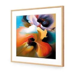 Flowing Flowers I -WALL ART DESGIN SALE flowing flowers i acrylic glass with border oak frame 37x37cm 855767
