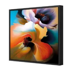 Flowing Flowers I -WALL ART DESGIN SALE flowing flowers i canvas black frame 37x37cm 574130