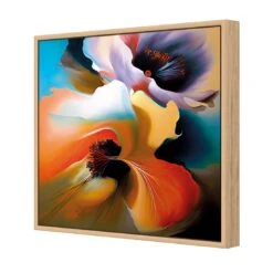Flowing Flowers I -WALL ART DESGIN SALE flowing flowers i canvas oak frame 37x37cm 119932