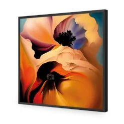 Flowing Flowers II -WALL ART DESGIN SALE flowing flowers ii acrylic glass no border black frame 37x37cm 747122