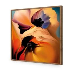 Flowing Flowers II -WALL ART DESGIN SALE flowing flowers ii acrylic glass no border natural frame 37x37cm 303620