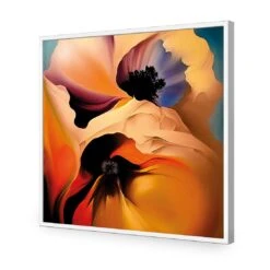 Flowing Flowers II -WALL ART DESGIN SALE flowing flowers ii acrylic glass no border white frame 37x37cm 880293