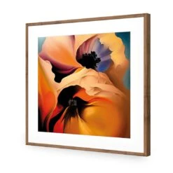 Flowing Flowers II -WALL ART DESGIN SALE flowing flowers ii acrylic glass with border natural frame 37x37cm 435389