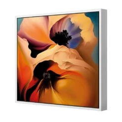 Flowing Flowers II -WALL ART DESGIN SALE flowing flowers ii canvas white frame 37x37cm 530622