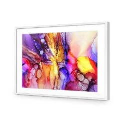 Fluid Veil -WALL ART DESGIN SALE fluid veil acrylic glass with border white frame 45x30cm 667424