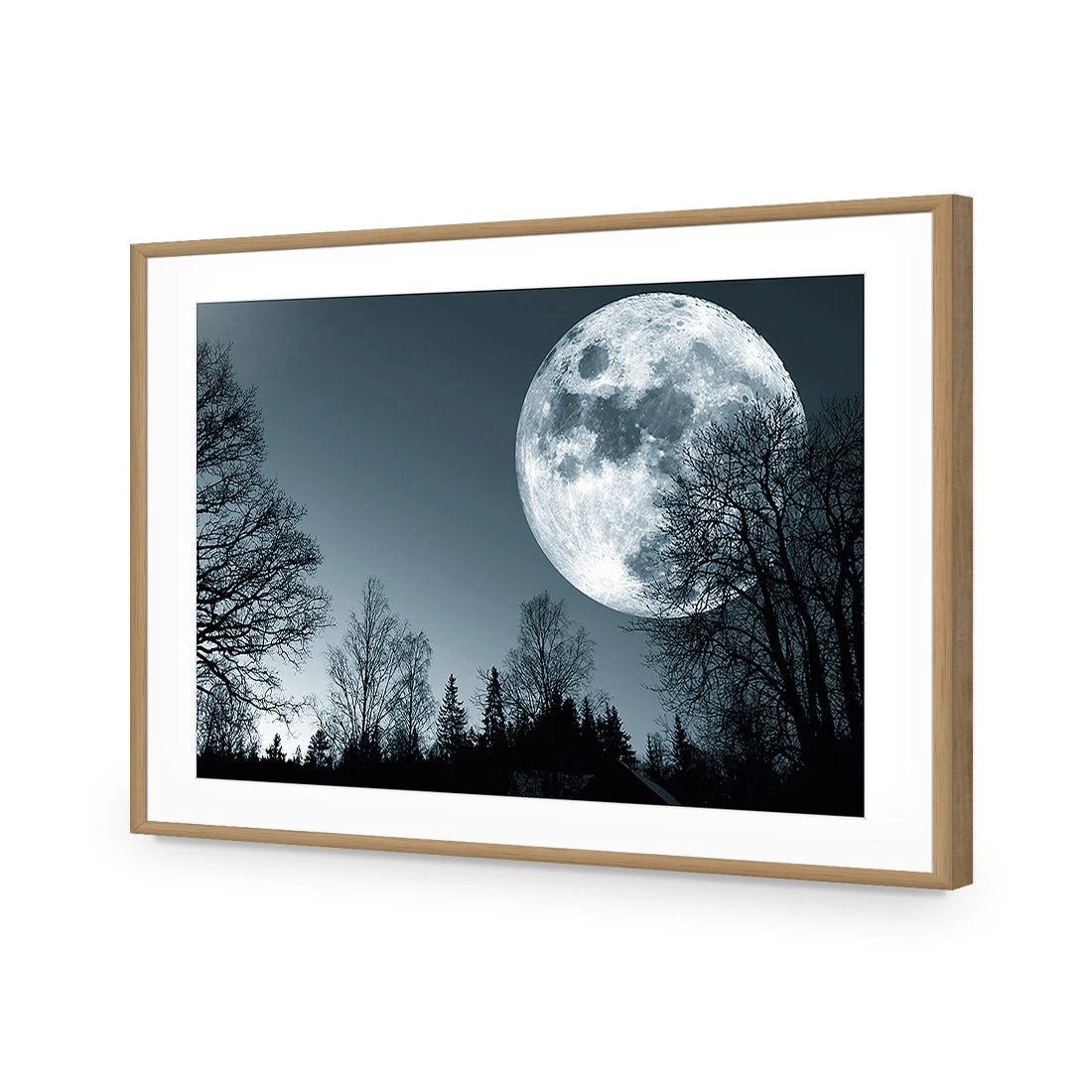 Forest Moon Acrylic Print Art Forest Moon Acrylic Print Art -WALL ART DESGIN SALE forest moon acrylic print art with border oak frame 45x30cm 560033