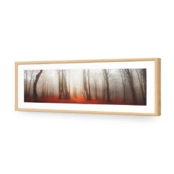Forest Of Fire (long) 12 Forest Of Fire (long) -WALL ART DESGIN SALE forest of fire long acrylic glass with border oak frame 90x30cm 172293