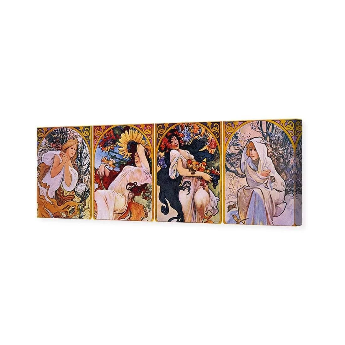 Four Seasons By Alphonse Mucha Four Seasons By Alphonse Mucha -WALL ART DESGIN SALE four seasons by alphonse mucha canvas stretched canvas 60x20cm 480240
