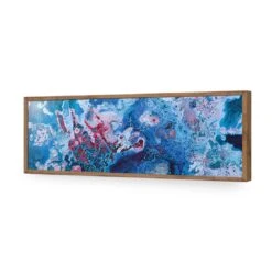 Frozen Ink (long) -WALL ART DESGIN SALE frozen ink long acrylic glass no border natural frame 90x30cm 785745