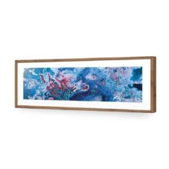 Frozen Ink (long) -WALL ART DESGIN SALE frozen ink long acrylic glass with border natural frame 90x30cm 259630