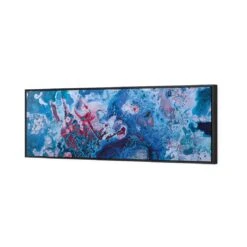 Frozen Ink (long) -WALL ART DESGIN SALE frozen ink long canvas black floating frame 60x20cm 223600
