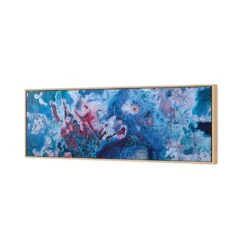 Frozen Ink (long) -WALL ART DESGIN SALE frozen ink long canvas oak floating frame 60x20cm 771551