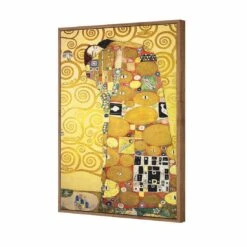 Fulfillment By Gustav Klimt Canvas Art -WALL ART DESGIN SALE fulfillment by gustav klimt canvas art 45x30cm natural frame 480156