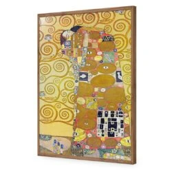 Fulfillment, Stoclet Frieze By Gustav Klimt -WALL ART DESGIN SALE fulfillment stoclet frieze by gustav klimt acrylic glass no border natural frame 45x30cm 371355