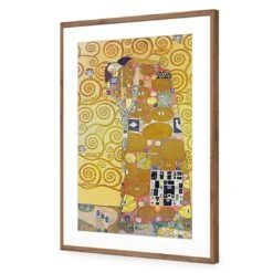 Fulfillment, Stoclet Frieze By Gustav Klimt -WALL ART DESGIN SALE fulfillment stoclet frieze by gustav klimt acrylic glass with border natural frame 45x30cm 247718