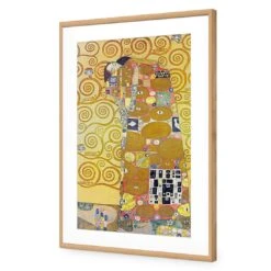 Fulfillment, Stoclet Frieze By Gustav Klimt -WALL ART DESGIN SALE fulfillment stoclet frieze by gustav klimt acrylic glass with border oak frame 45x30cm 987806