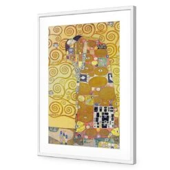 Fulfillment, Stoclet Frieze By Gustav Klimt -WALL ART DESGIN SALE fulfillment stoclet frieze by gustav klimt acrylic glass with border white frame 45x30cm 733780