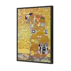 Fulfillment, Stoclet Frieze By Gustav Klimt -WALL ART DESGIN SALE fulfillment stoclet frieze by gustav klimt canvas black floating frame 45x30cm 105493