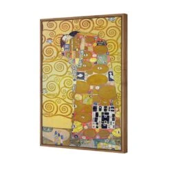 Fulfillment, Stoclet Frieze By Gustav Klimt -WALL ART DESGIN SALE fulfillment stoclet frieze by gustav klimt canvas natural floating frame 45x30cm 200765