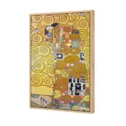 Fulfillment, Stoclet Frieze By Gustav Klimt -WALL ART DESGIN SALE fulfillment stoclet frieze by gustav klimt canvas oak floating frame 45x30cm 151847