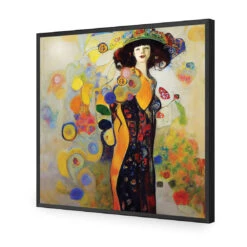 Full Bloom -WALL ART DESGIN SALE full bloom acrylic glass no border black frame 37x37cm 473697