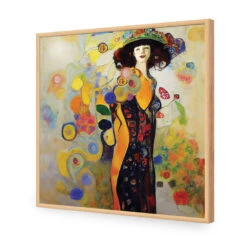Full Bloom -WALL ART DESGIN SALE full bloom acrylic glass no border oak frame 37x37cm 535469