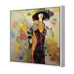 Full Bloom -WALL ART DESGIN SALE full bloom canvas white floating frame 37x37cm 399208