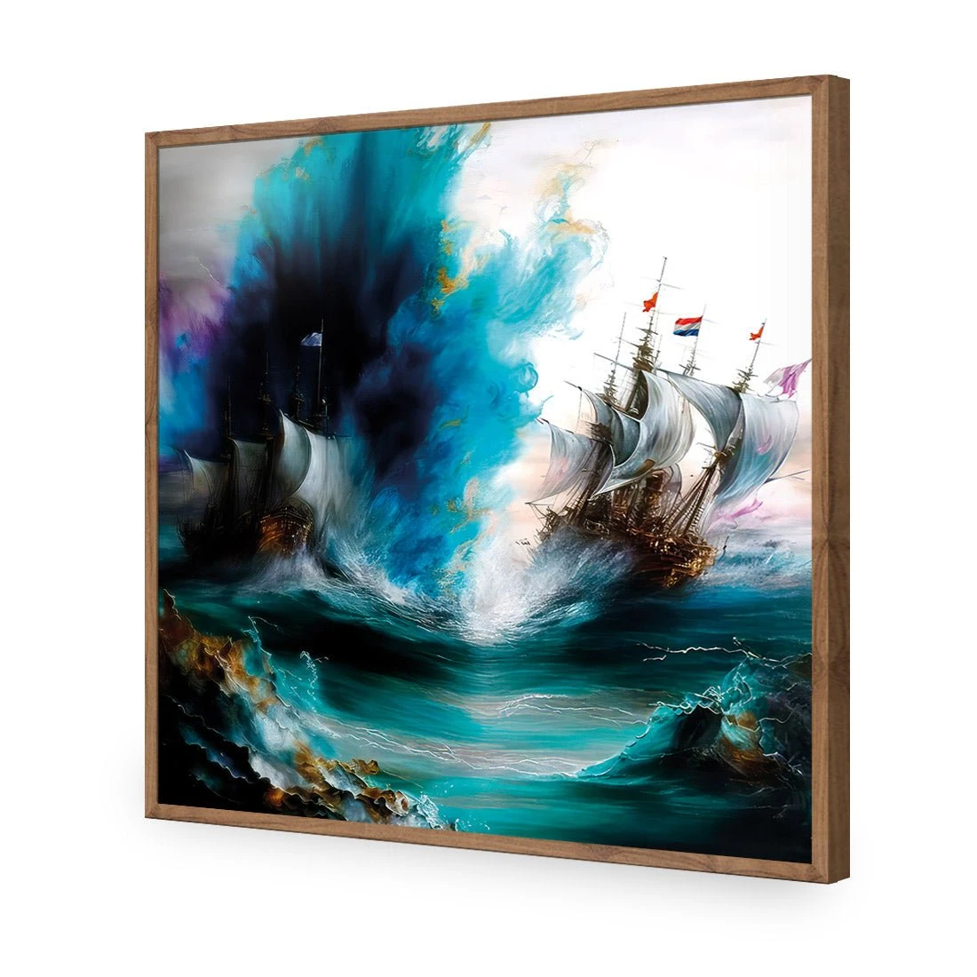 Ghost Ship III Ghost Ship III -WALL ART DESGIN SALE ghost ship iii acrylic glass no border natural frame 37x37cm 535633