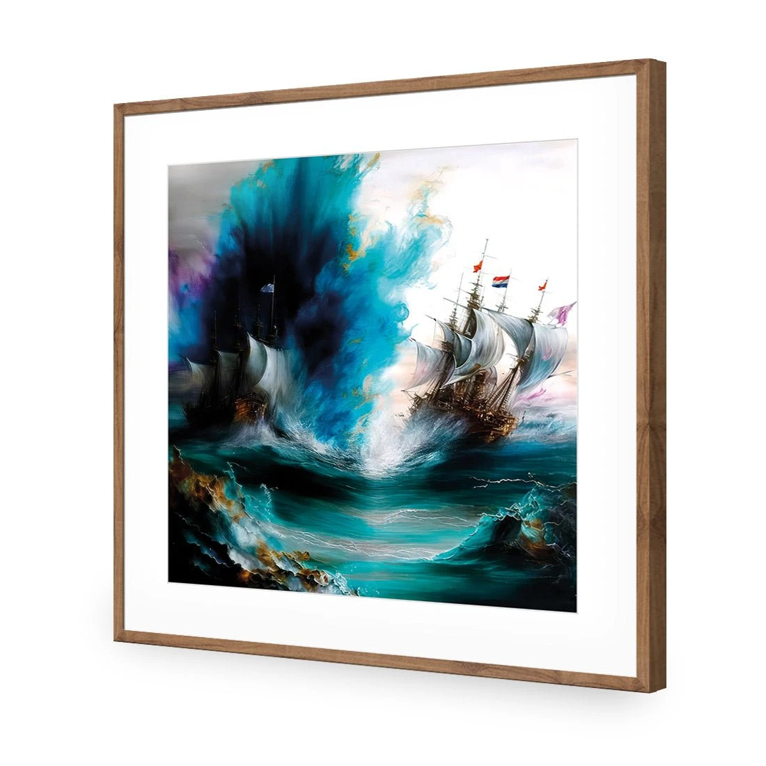 Ghost Ship III Ghost Ship III -WALL ART DESGIN SALE ghost ship iii acrylic glass with border natural frame 37x37cm 834214