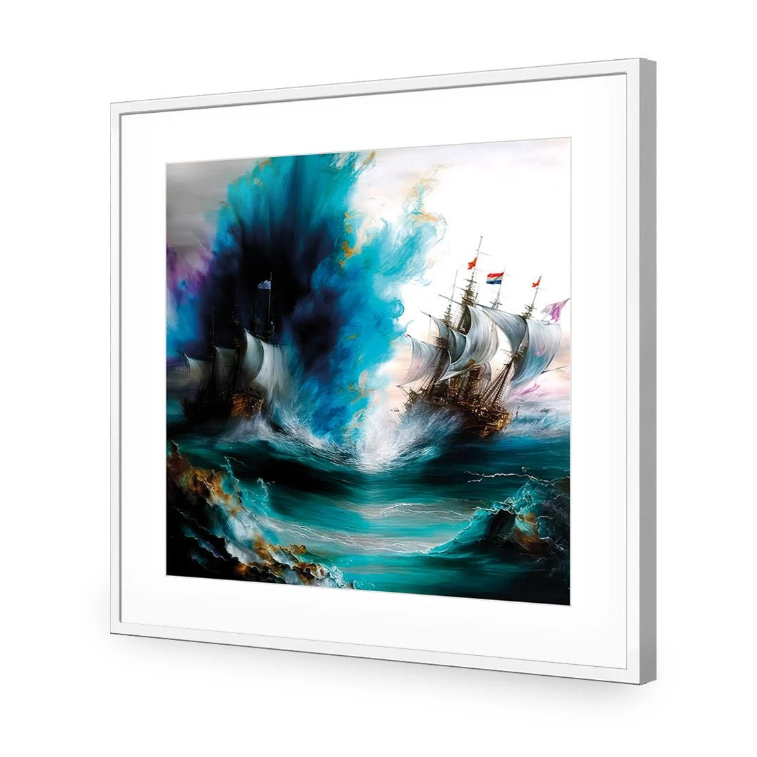 Ghost Ship III Ghost Ship III -WALL ART DESGIN SALE ghost ship iii acrylic glass with border white frame 37x37cm 978969